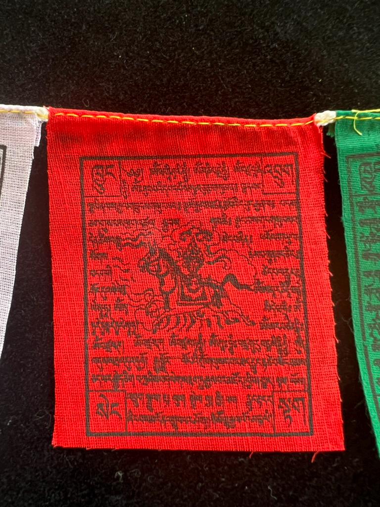 Tiny Windhorse Tibetan Prayer Flags | 2.7in x 3.3in | 1 set of 10 flags | Nepal | Lung Ta - The Incense Stick