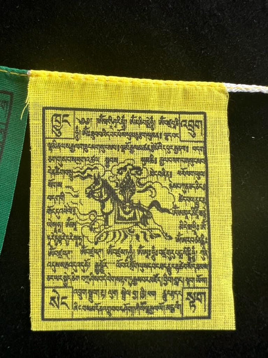 Tiny Windhorse Tibetan Prayer Flags | 2.7in x 3.3in | 1 set of 10 flags | Nepal | Lung Ta - The Incense Stick