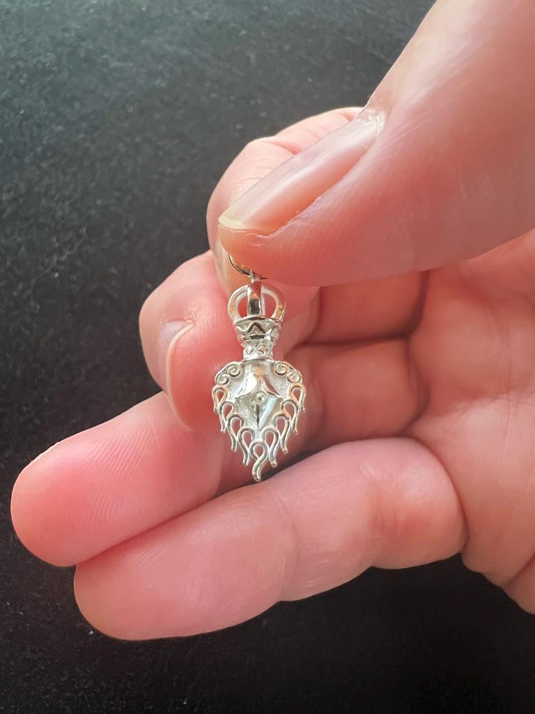 Silver Manjushri Wisdom Sword Pendant | 925 Sterling Silver | Approx. 3/4 in | Wisdom and Insight | Pendant Only - The Incense Stick