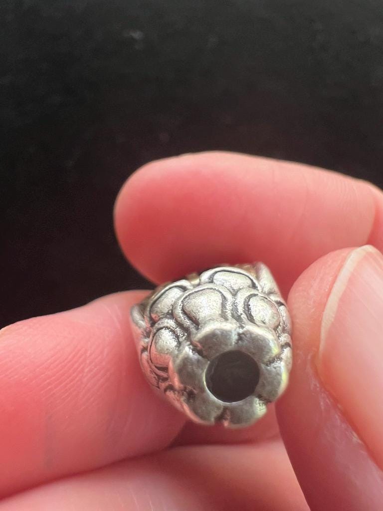 Buddha Guru Bead | Metal | Approx 3/4 inches Long by 1/2 inches Wide | Tibet - The Incense Stick