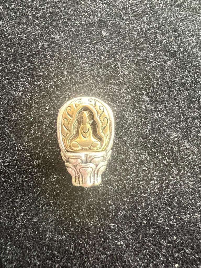 Buddha Guru Bead | Metal | Approx 3/4 inches Long by 1/2 inches Wide | Tibet - The Incense Stick
