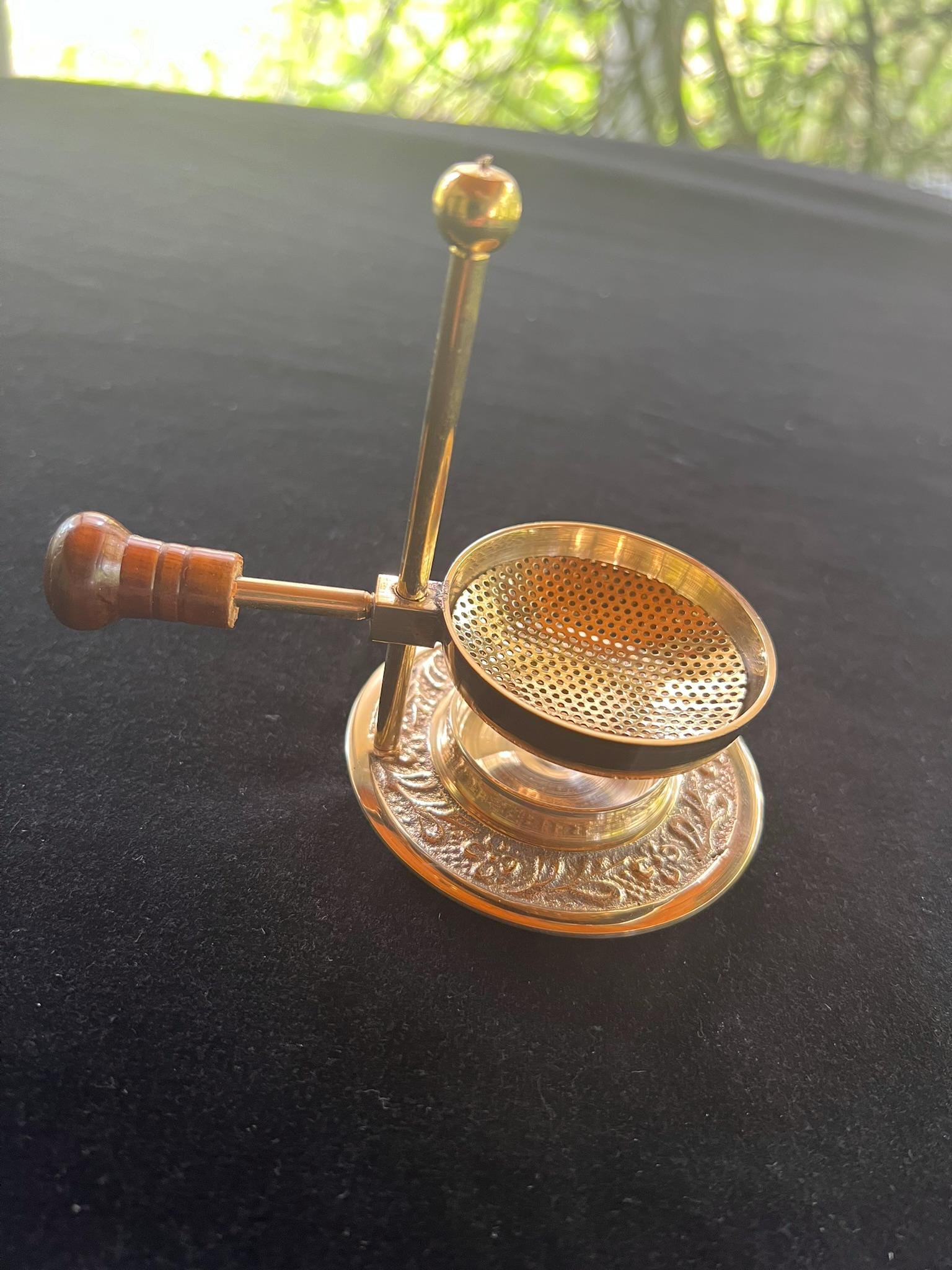 Brass Resin Incense Burner | Adjustable | Made in India | 5.5 inches | Replacement Screens available