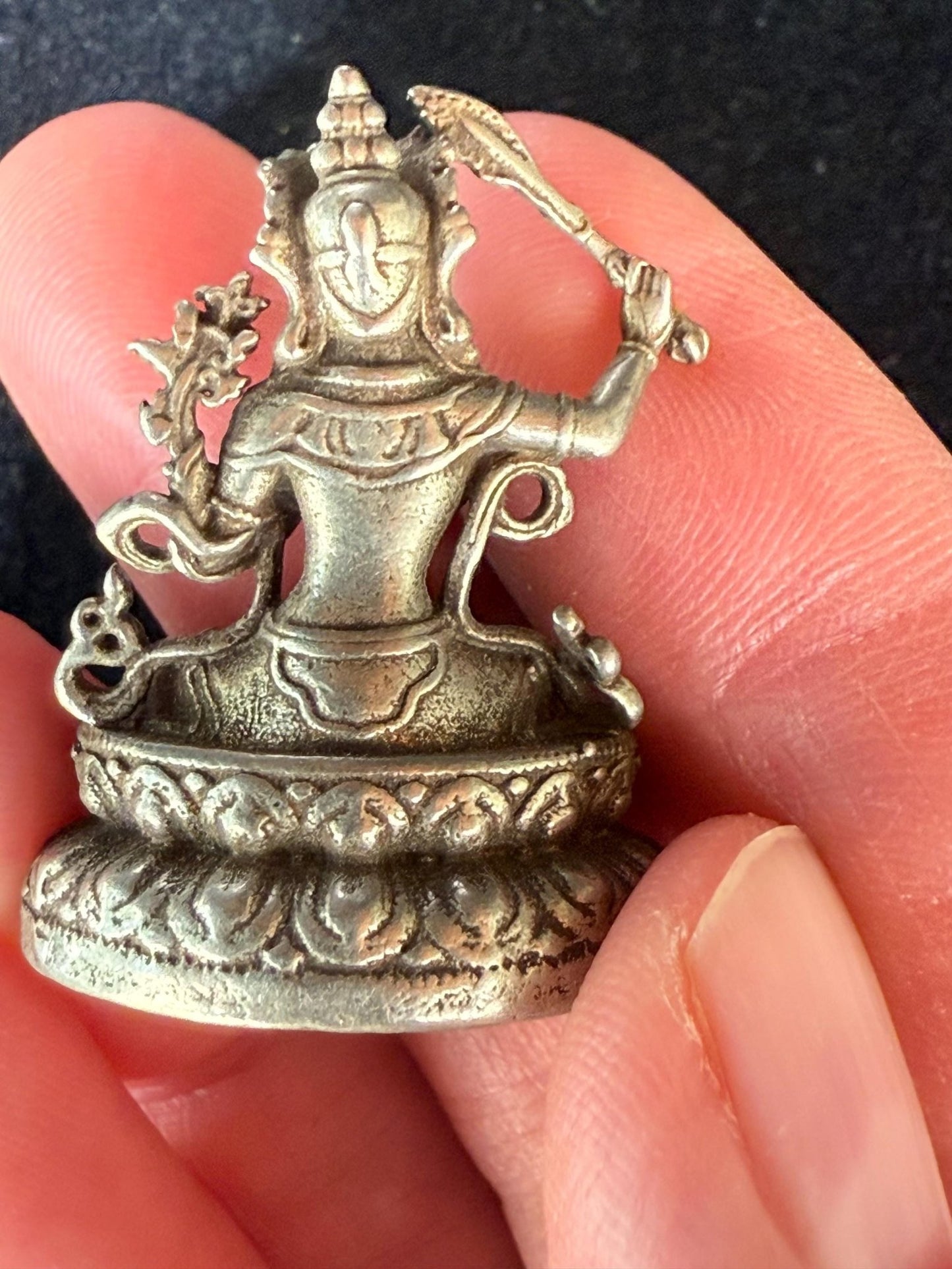 Small Manjushri Statue | Handmade | about 1.25 inches by 1 inches | Supreme Wisdom - The Incense Stick