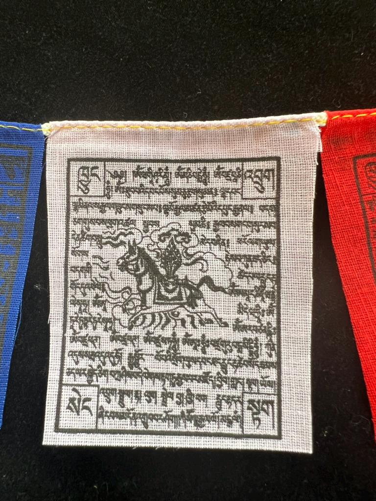 Tiny Windhorse Tibetan Prayer Flags | 2.7in x 3.3in | 1 set of 10 flags | Nepal | Lung Ta - The Incense Stick