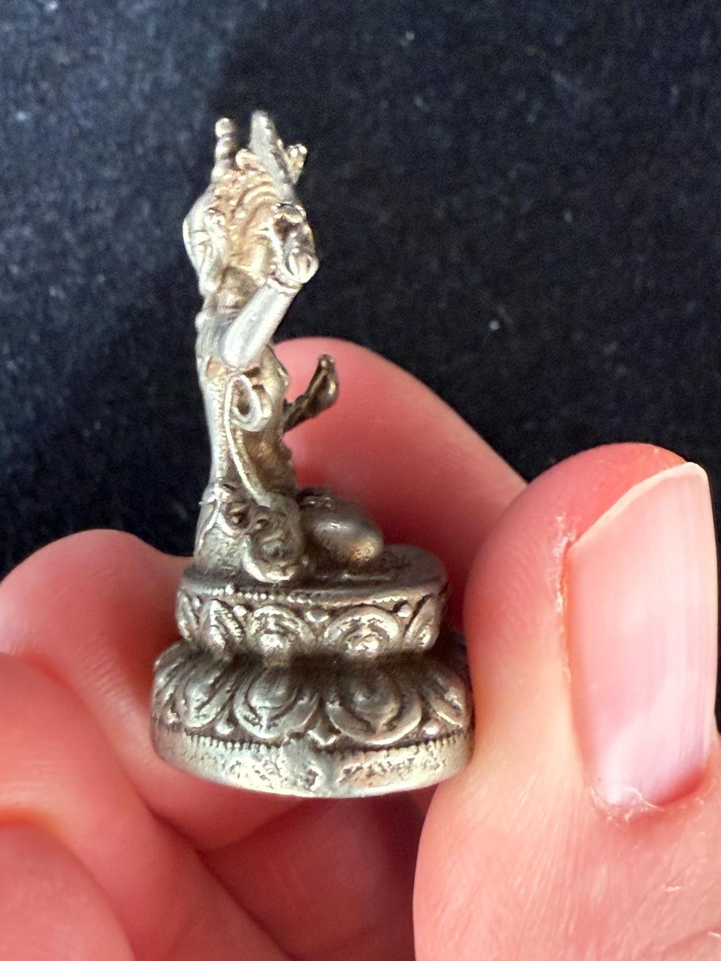 Small Manjushri Statue | Handmade | about 1.25 inches by 1 inches | Supreme Wisdom - The Incense Stick
