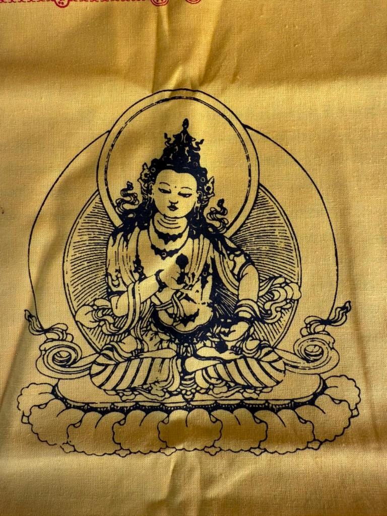 Dharani Quilt | Liberation Through Touch | 78 inches x 41 inches | Tibetan Buddhist | Death Shroud | Cotton - The Incense Stick