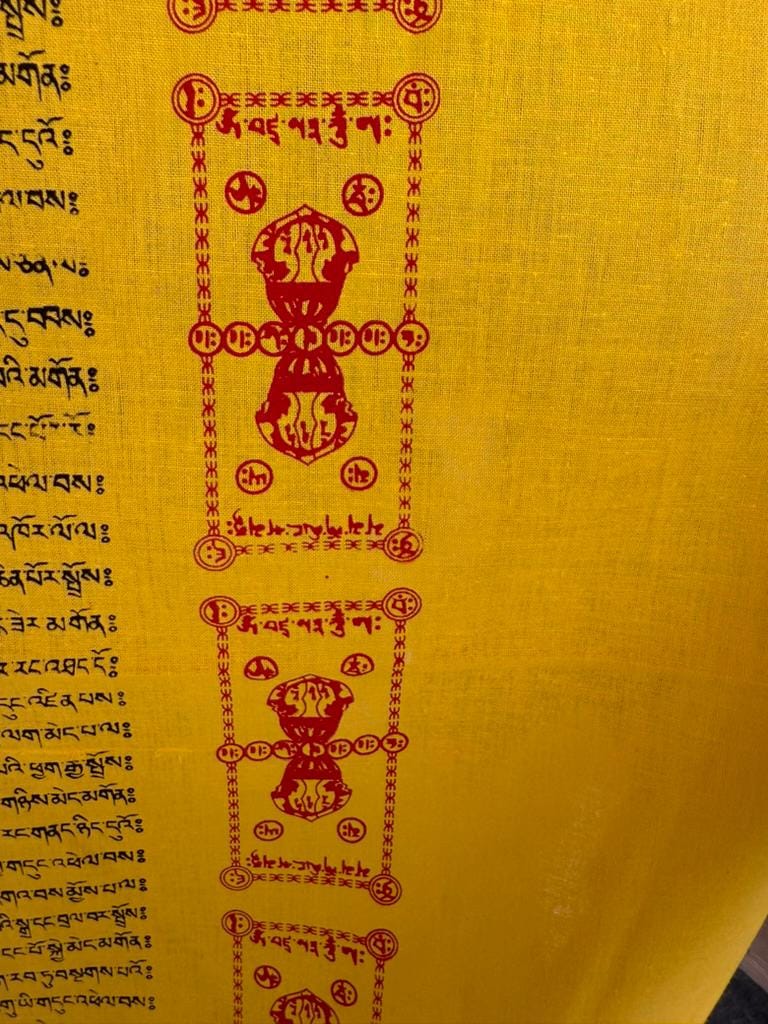 Dharani Quilt | Liberation Through Touch | 78 inches x 41 inches | Tibetan Buddhist | Death Shroud | Cotton - The Incense Stick