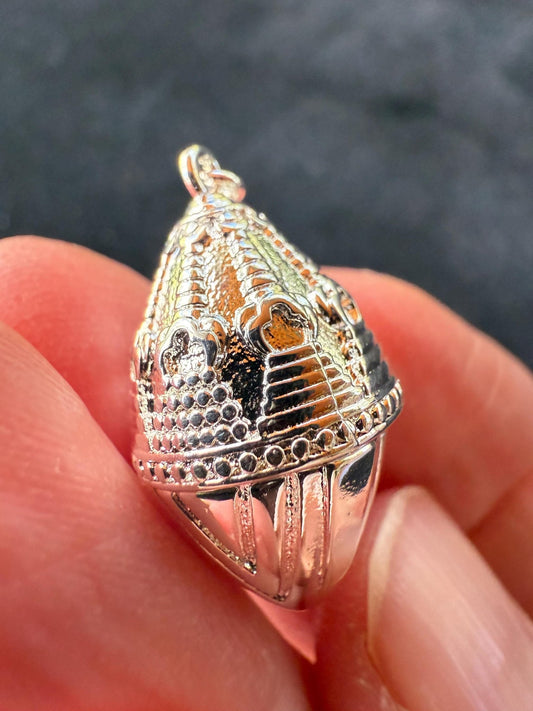 Tiny Stupa Ghau Pendant | 925 Silver | Approx .50 inches long x .75 inches high | Tibet | Gau - The Incense Stick