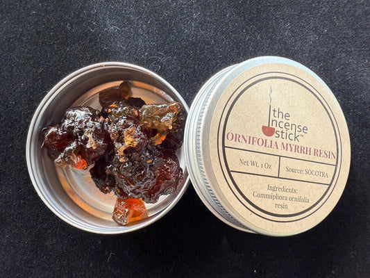 Ornifolia Myrrh Resin | 1 ounce | Natural Tree Resin | Socotra | Premium Quality | Wildcrafted | Aksha | Commiphora Ornifolia | Incense - The Incense Stick
