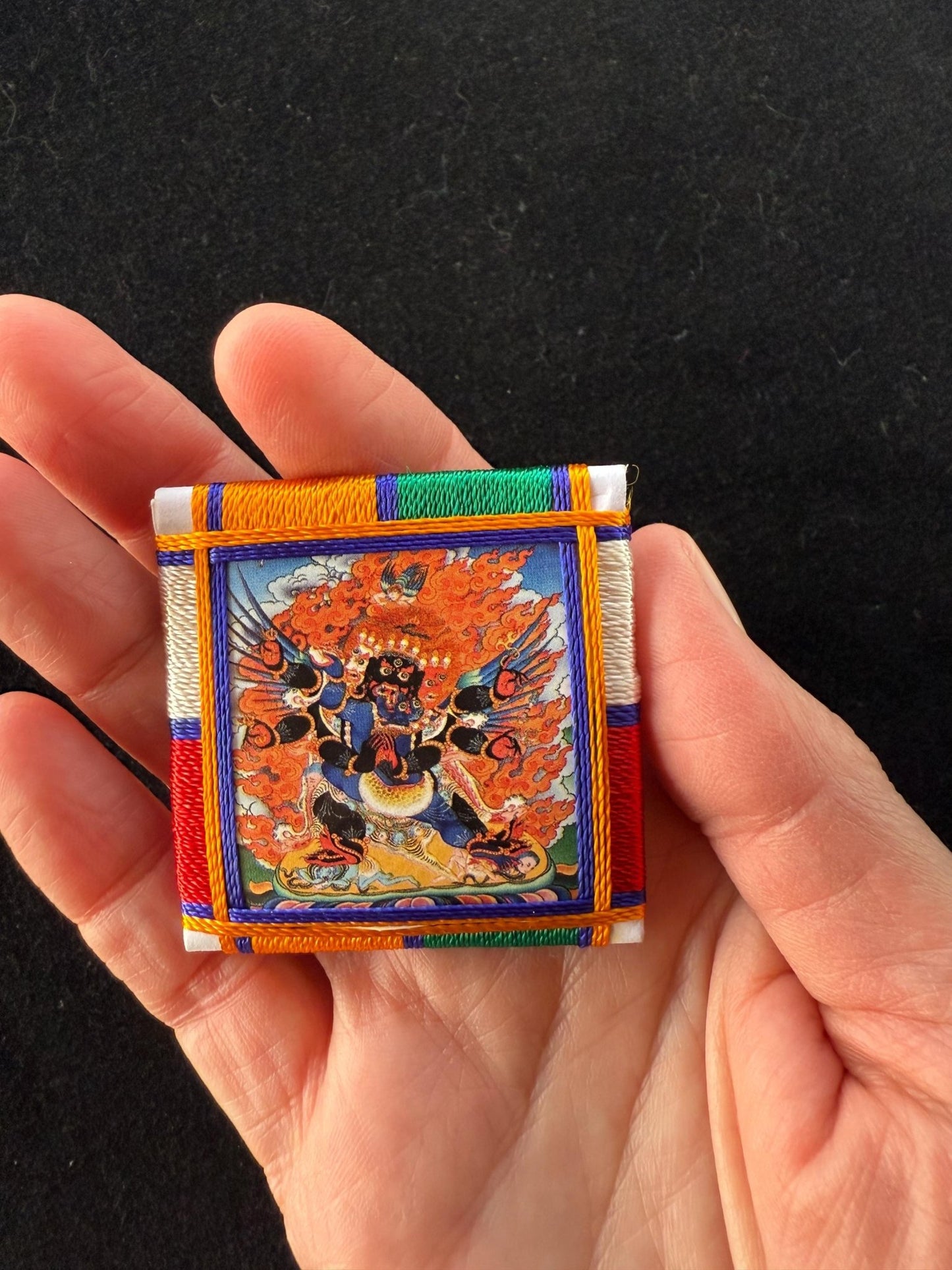 Small Dorje Phurba (Vajrakilaya) Protection Yantra Protective Amulet | | 2 in by 2 in - The Incense Stick