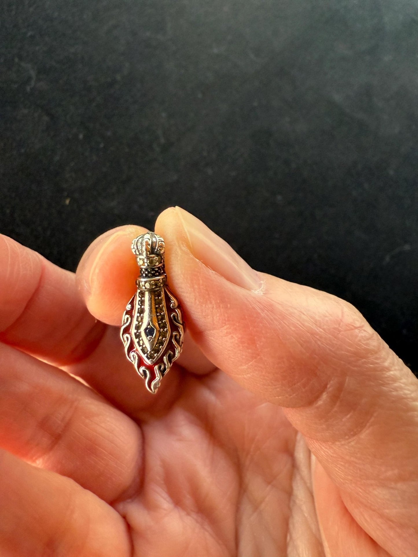 Manjushri Sword Mala Counter | Metal | Approx 5/16in x 3/4in | Tibet | Mala Counter - The Incense Stick