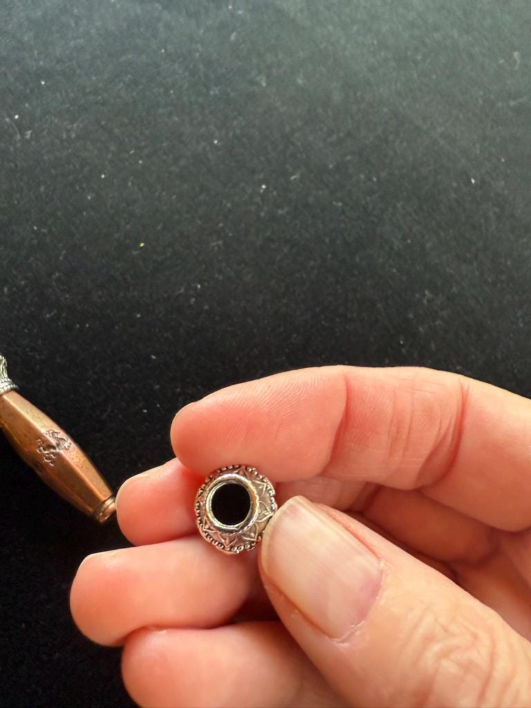 Tiny Gesar Whip Pendant | Approx 2.75 inches long x .50 inches wide | Tibet | Gau - The Incense Stick