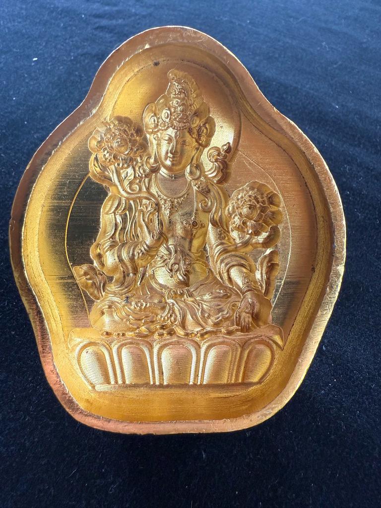 White Tara Tsa Tsa Mold | Metal Alloy | Approx 3 1/2 Inches High - The Incense Stick