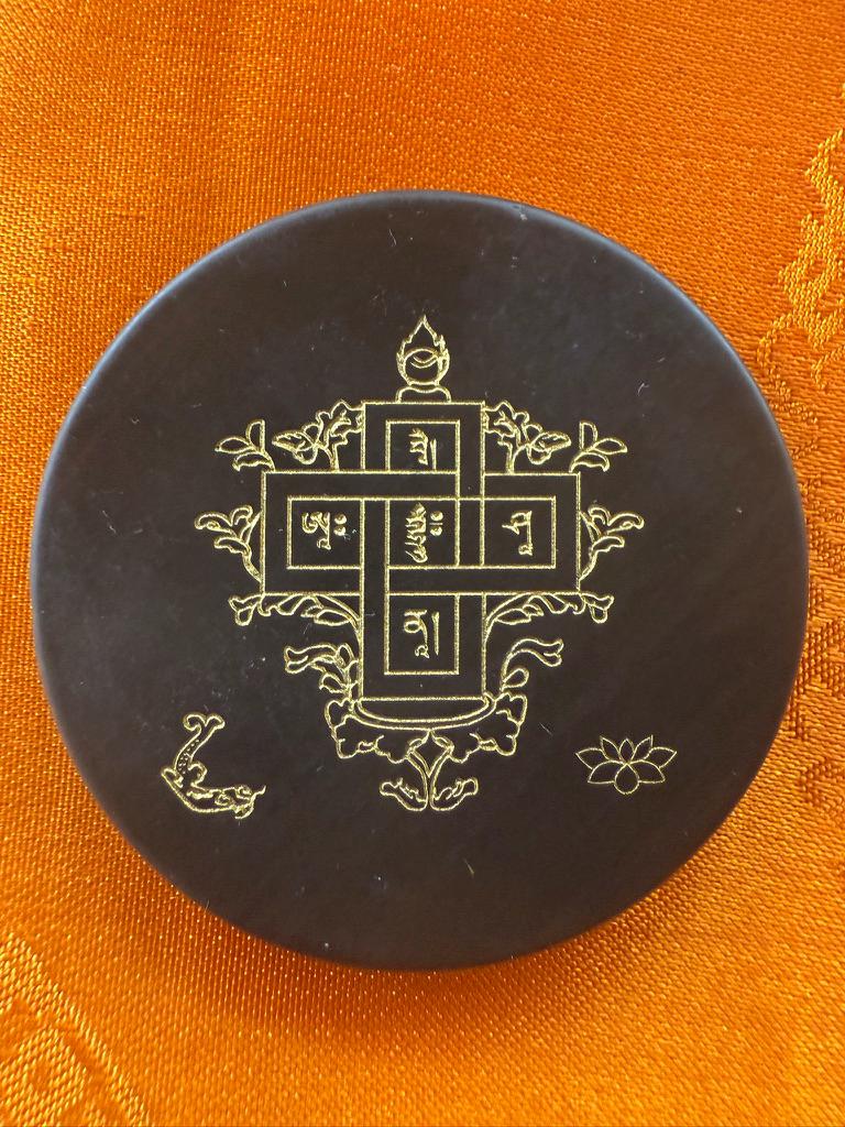 Naga Blessing Stone Disc | Bian Stone | Approx 2 inches in diameter | Tibet | Water Blessing - The Incense Stick