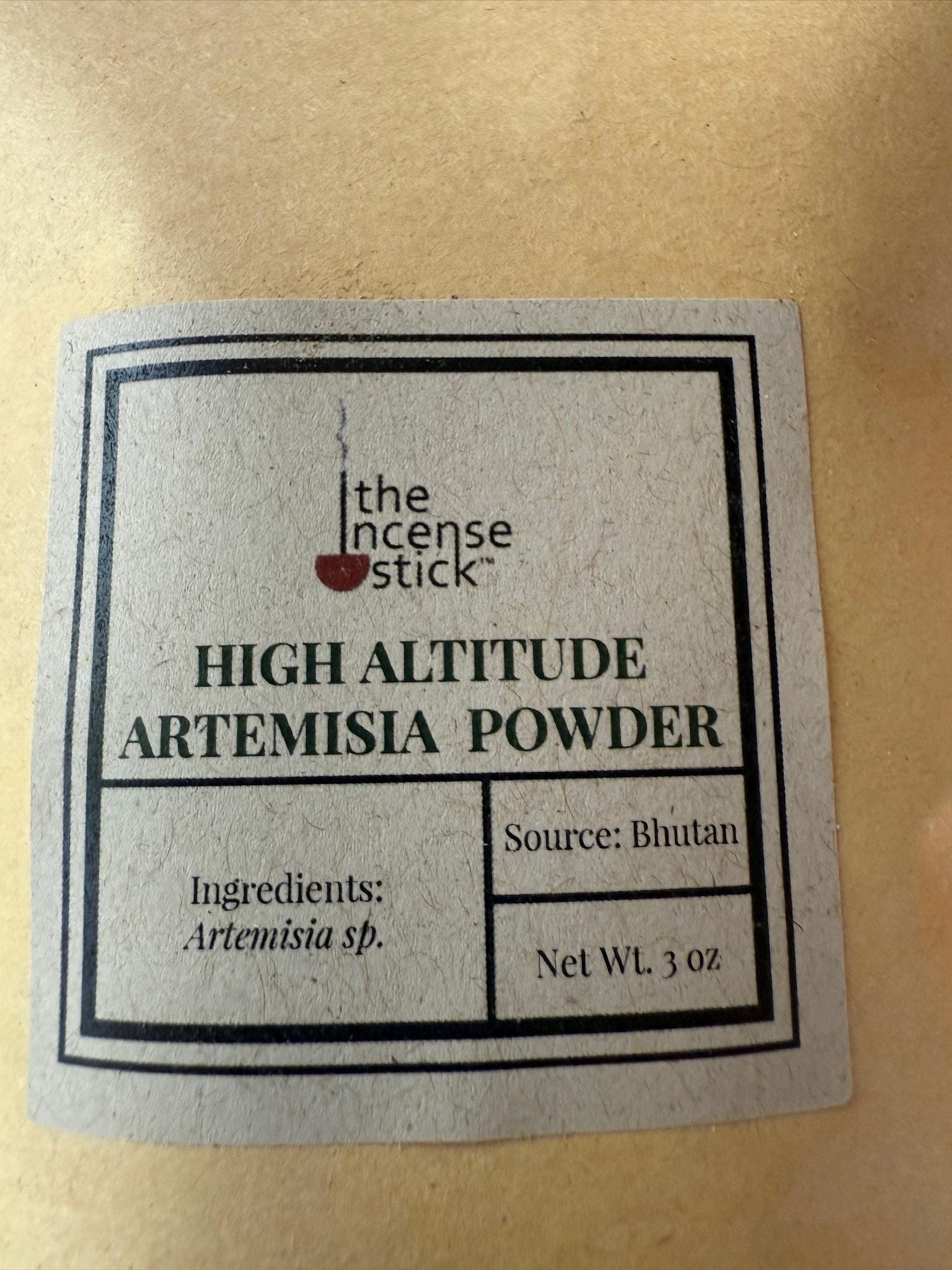 High Altitude Artemisia Powder| 3 oz | Khempa | Bhutan - The Incense Stick
