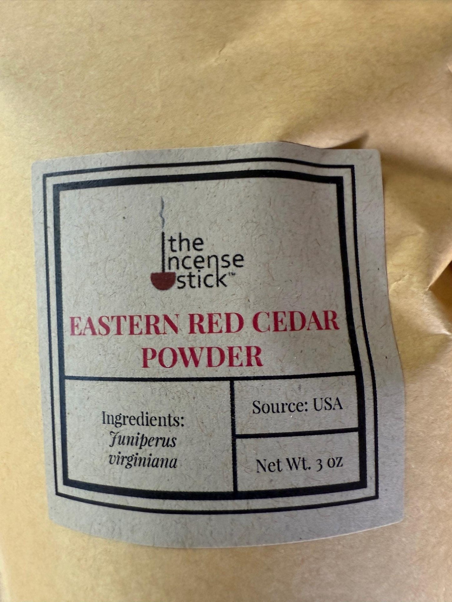 Eastern Red Cedar Powder| 3 oz | United States | Juniper Wood | Juniperus virginiana - The Incense Stick
