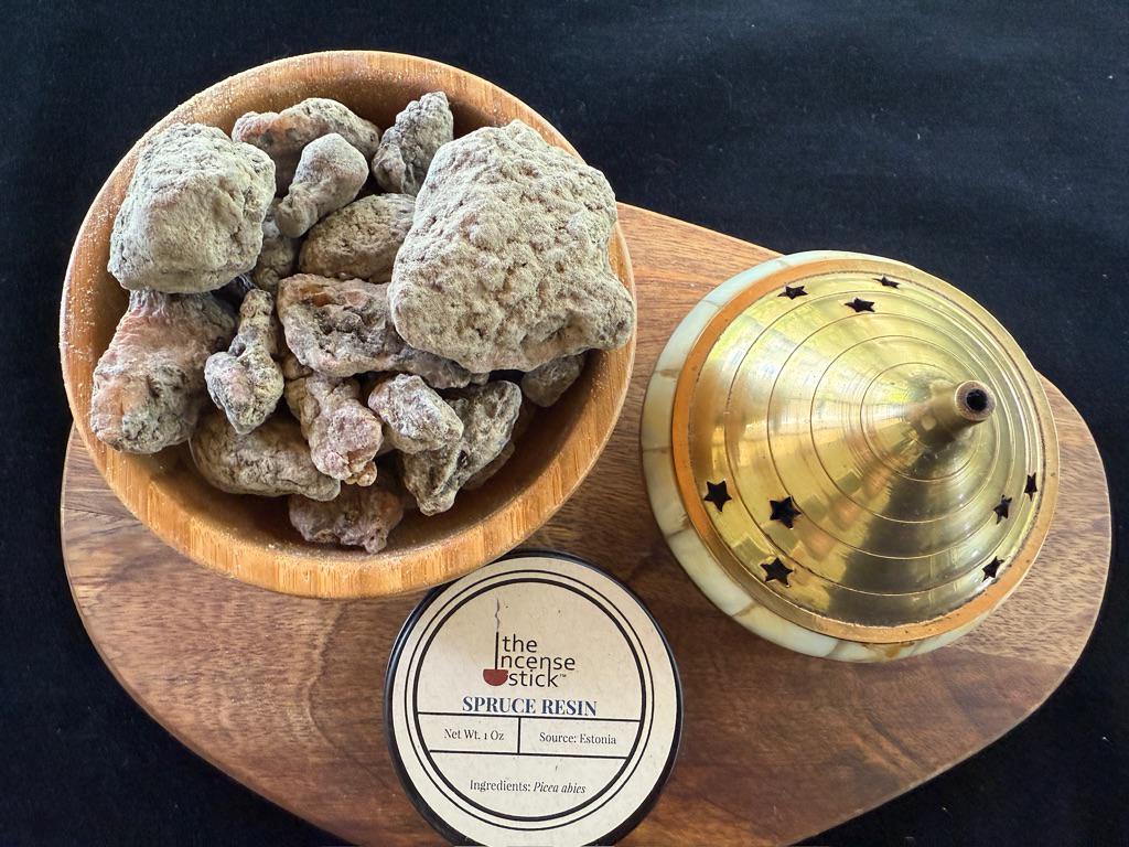 Spruce Resin | 1 ounce | Natural Tree Resin | Estonia | Picea abies | Norway Spruce - The Incense Stick