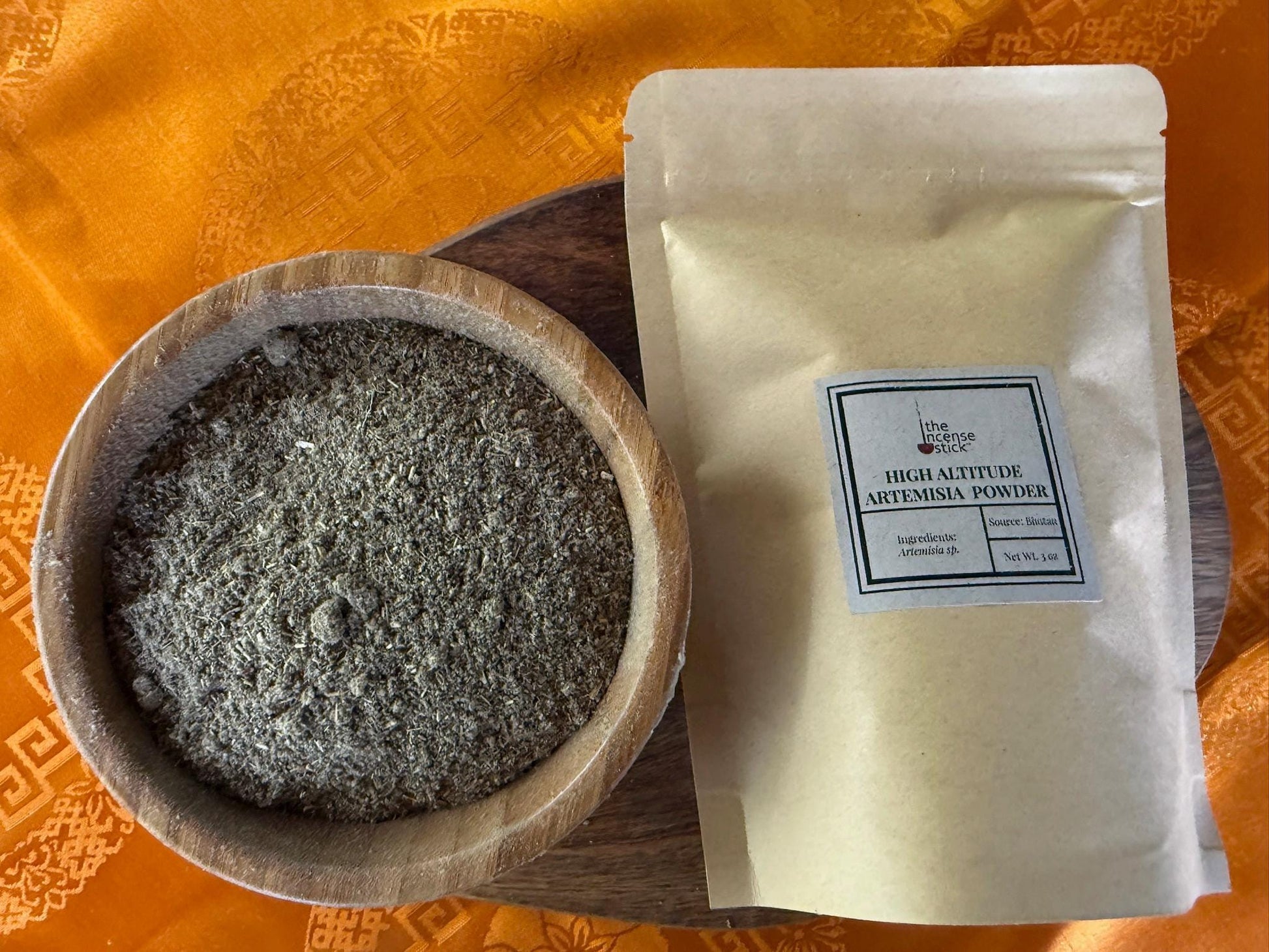 High Altitude Artemisia Powder| 3 oz | Khempa | Bhutan - The Incense Stick