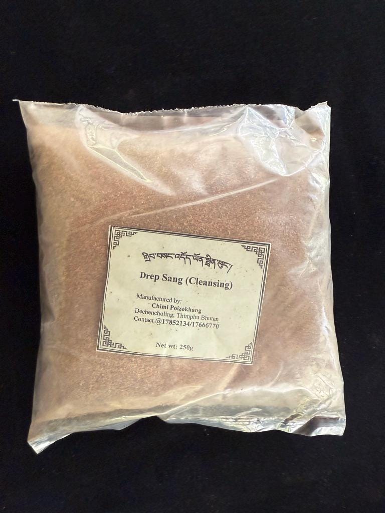 Drib Sang (Cleansing) Incense Powder| Bhutanese Himalayan Style Incense | 250 grams | Chimi Incense | Drip Sang - The Incense Stick
