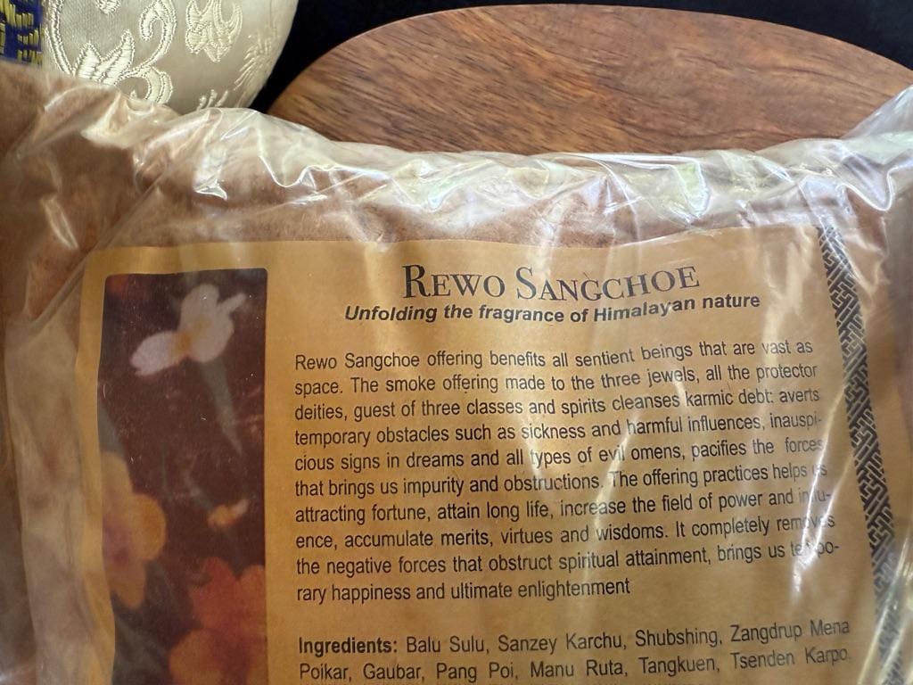 Riwo Sangchoe Powder| Bhutanese Himalayan Style Incense | 220 grams | Lhawang Dedhen Incense | Rewo Sangchoe - The Incense Stick