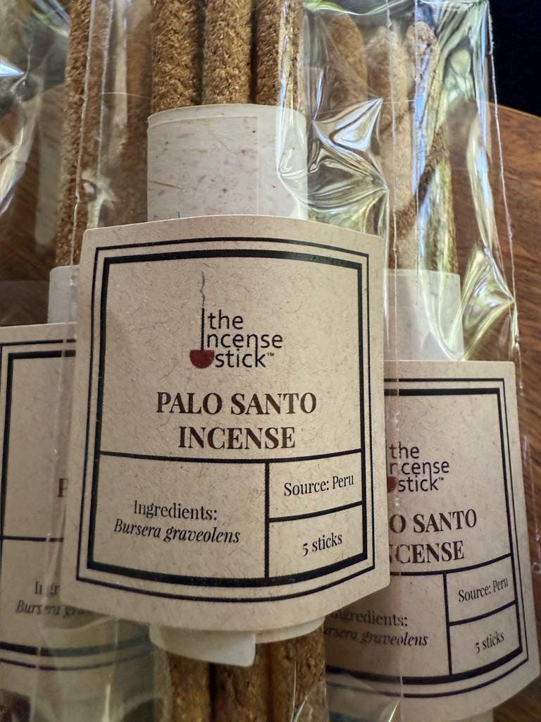 Palo Santo Incense Sticks | 5 Sticks | 7.5" long | Natural | Peru | Bursera graveolens | Convenient - The Incense Stick