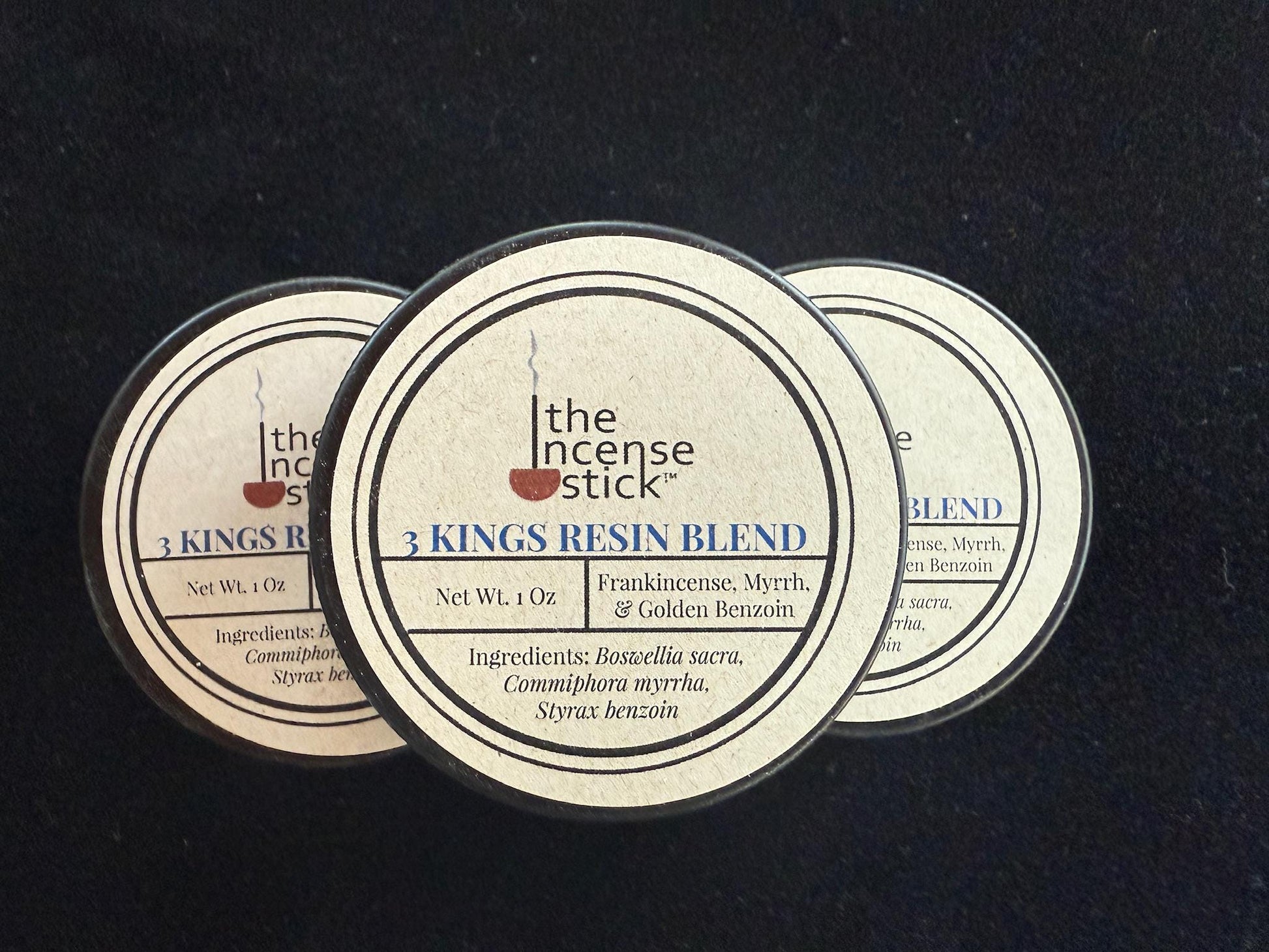 3 Kings Resin Blend Incense | Frankincense, Myrrh, & Golden Benzoin | High Quality | 1 ounce | 100% Natural Tree Resin - The Incense Stick