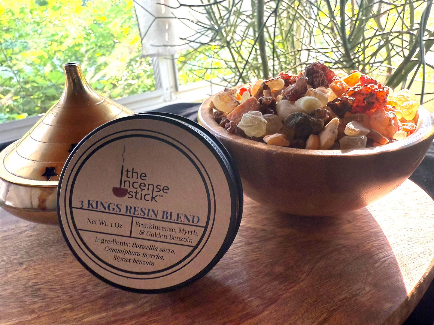 3 Kings Resin Blend Incense | Frankincense, Myrrh, & Golden Benzoin | High Quality | 1 ounce | 100% Natural Tree Resin - The Incense Stick