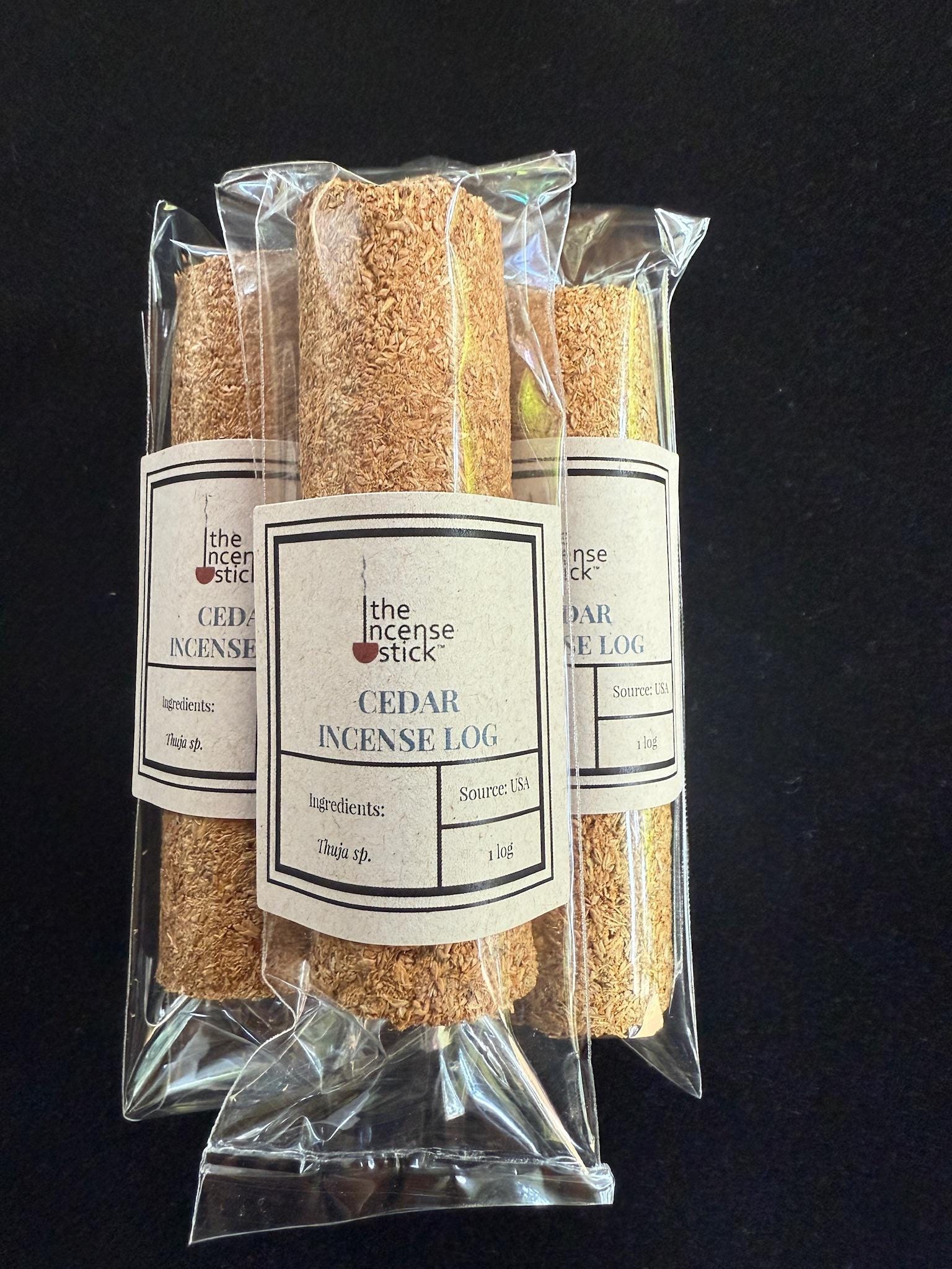 Cedar Incense Log | 1 log | 4" long | Natural | Convenient | Thuja sp. - The Incense Stick