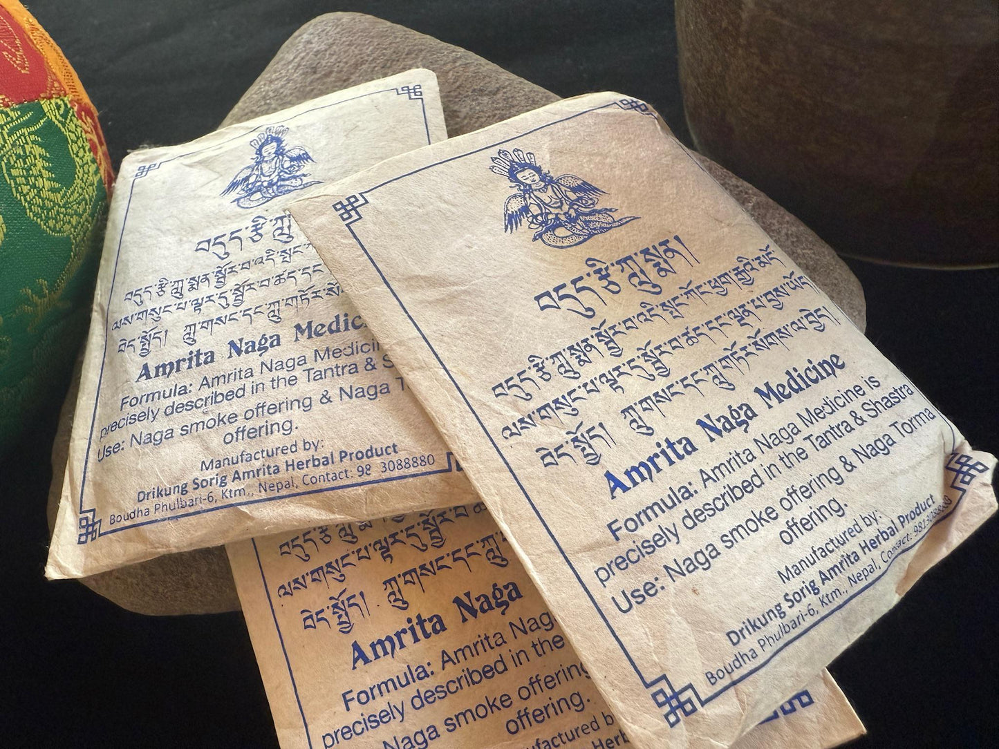 Amrita Naga Medicine Powder | Approx 1/2 ounce | Drikung Sorig Amrita Herbal Product - The Incense Stick