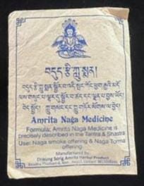 Amrita Naga Medicine Powder | Approx 1/2 ounce | Drikung Sorig Amrita Herbal Product - The Incense Stick