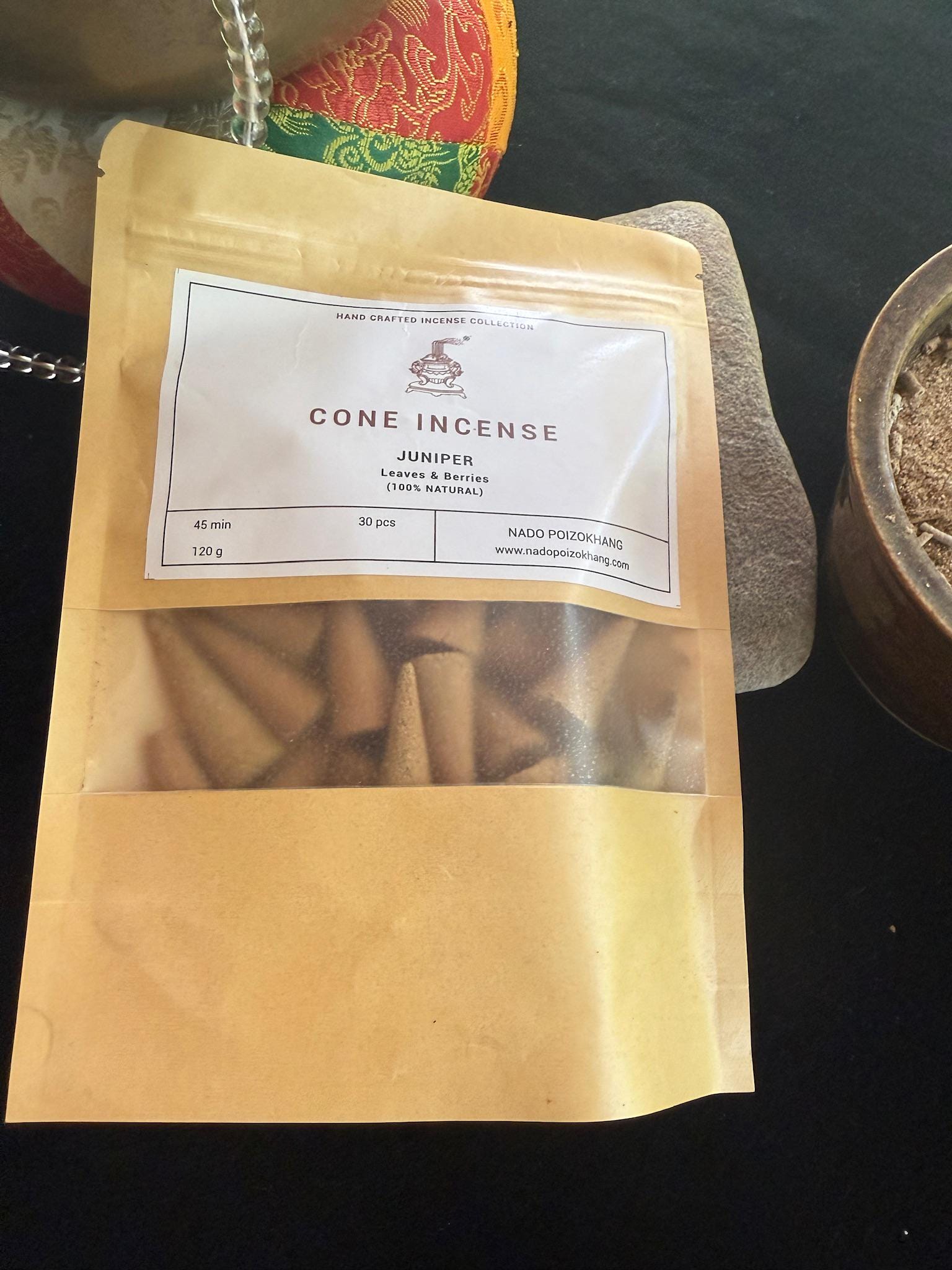 Juniper Cone Incense | Bhutanese Incense | 30 cones | Pure Herbal Incense | Nado Poizokhang - The Incense Stick