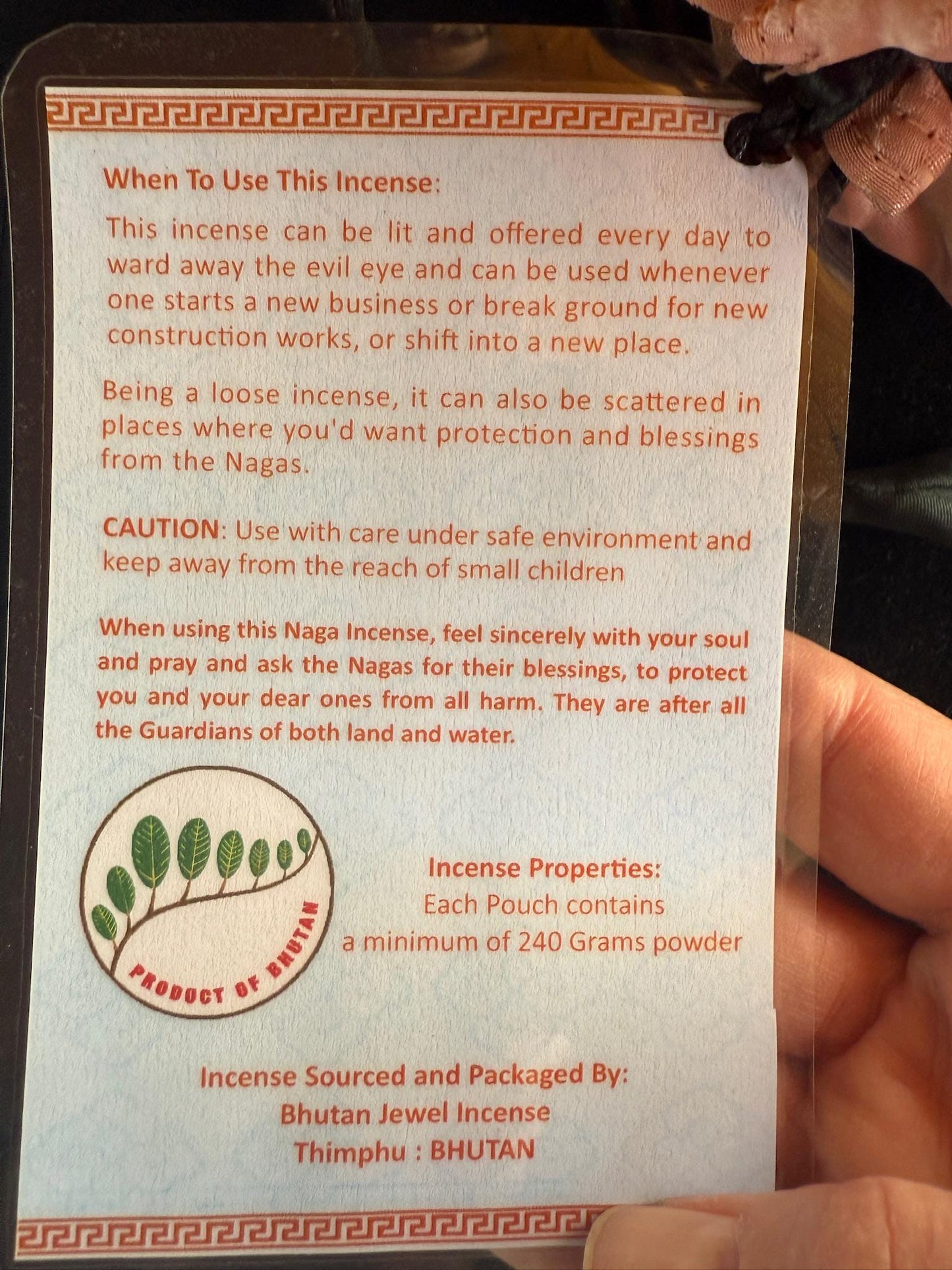 Luu Poe (Naga Incense) | Bhutanese Incense | Incense Powder | 240 grams pouch | Bhutan Jewel Incense House - The Incense Stick