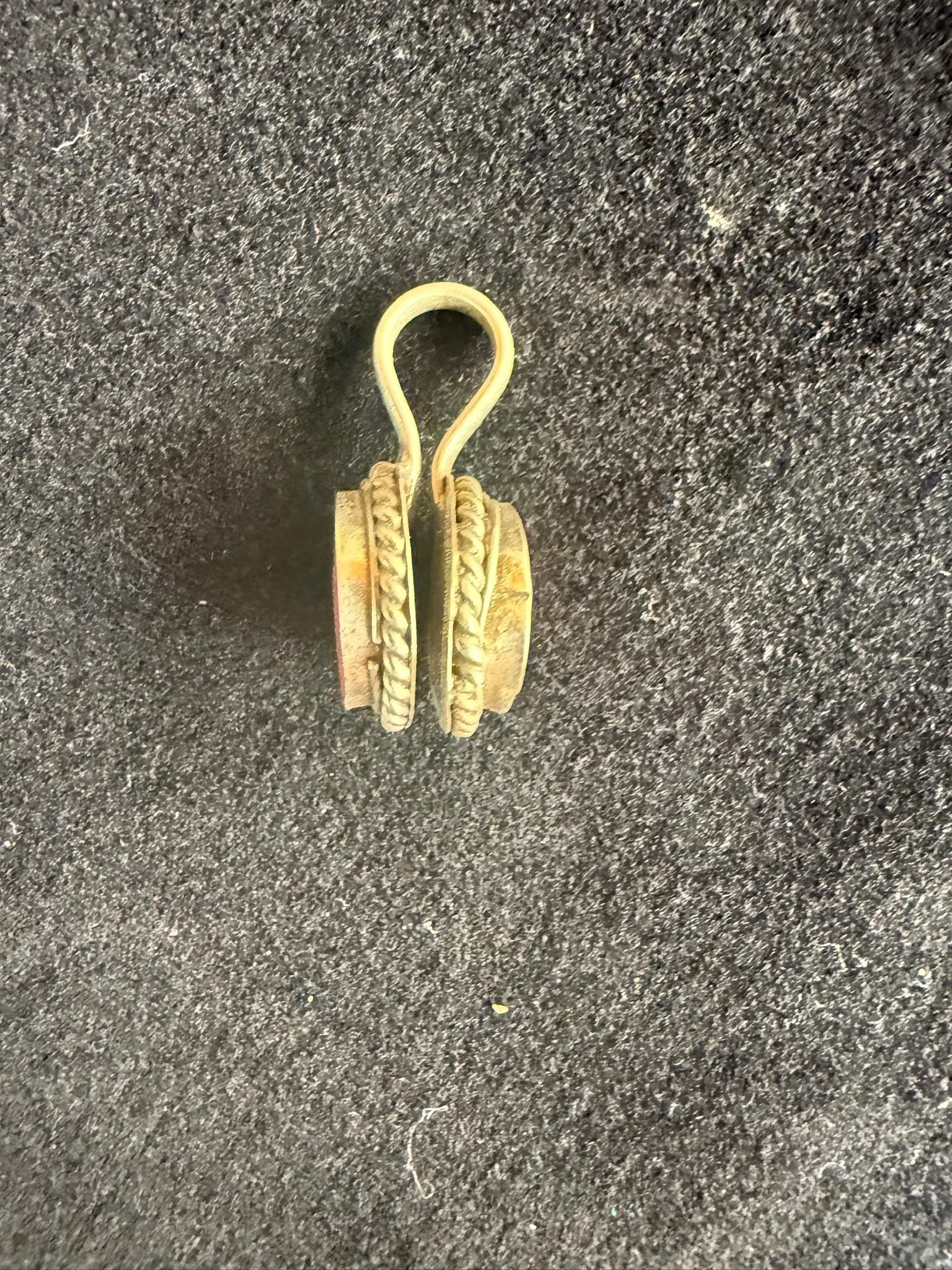 Om Inlay Mala Counter | Approx 1/2in | Nepal | Bum Counter | Brass and Stone - The Incense Stick