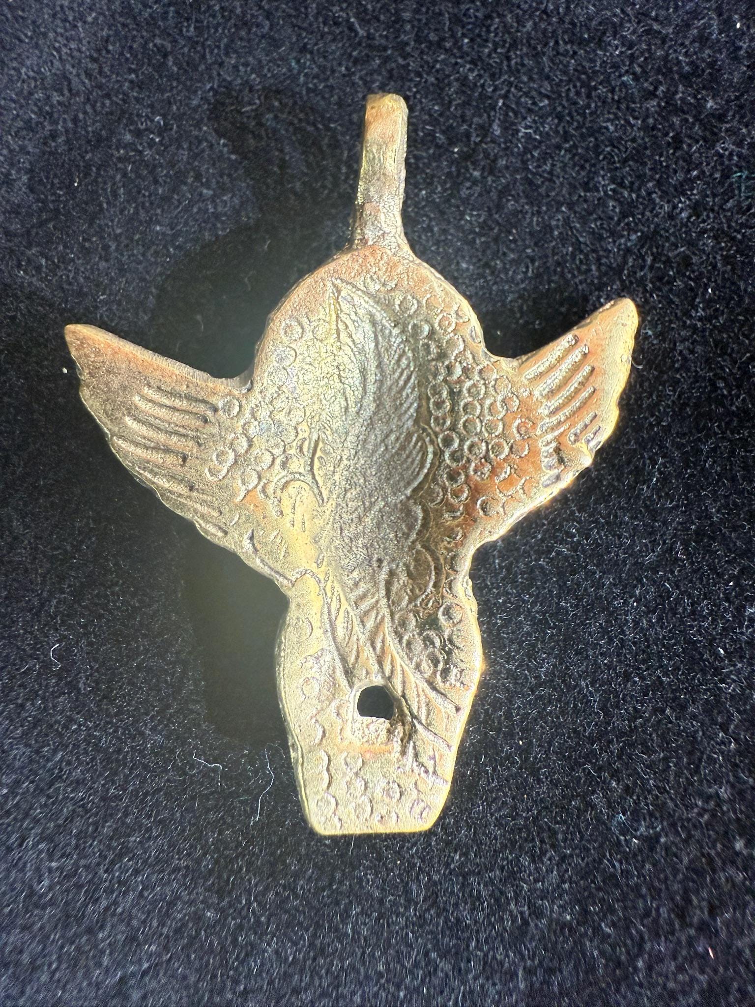 Garuda Pendent | Brass | Nepal | Aprox. 1 3/4 in by 1 1/2 in - The Incense Stick