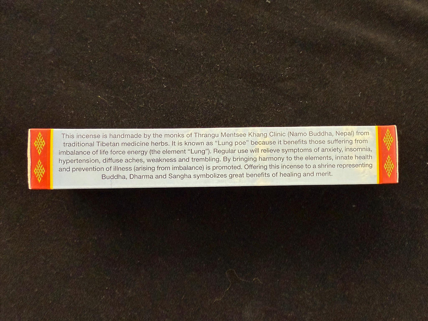 Thrangu Mentsee Khang Lung Poe Incense | Nepal | Approx 25 sticks | 8 inches long - The Incense Stick