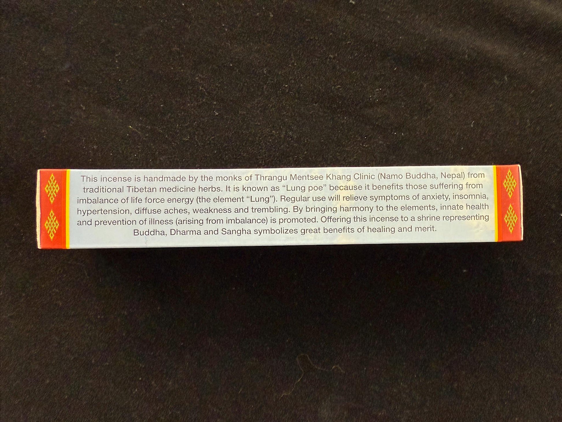 Thrangu Mentsee Khang Lung Poe Incense | Nepal | Approx 25 sticks | 8 inches long - The Incense Stick