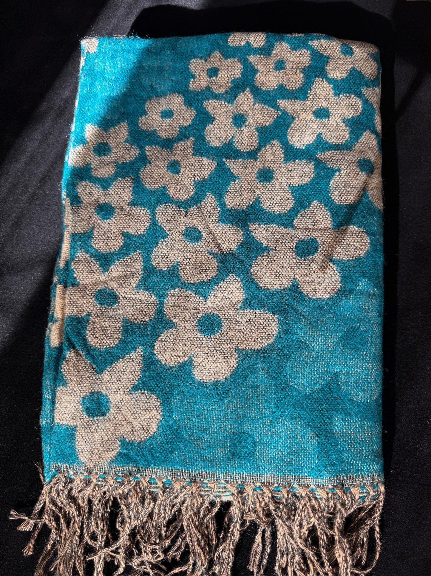 Nepalese Floral Swirl Shawl | 35" x 80" | Various Colors | Wool Blend - The Incense Stick