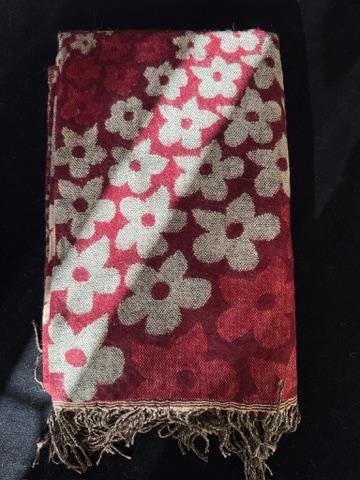 Nepalese Floral Swirl Shawl | 35" x 80" | Various Colors | Wool Blend - The Incense Stick