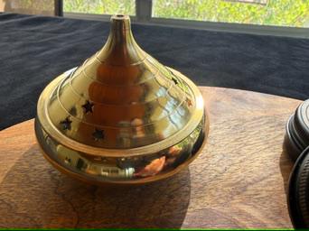 Brass Incense Burner | India | 4 inch diameter - The Incense Stick