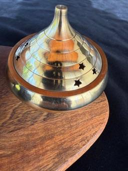 Brass Incense Burner | India | 4 inch diameter - The Incense Stick