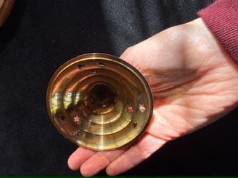 Brass Incense Burner | India | 4 inch diameter - The Incense Stick
