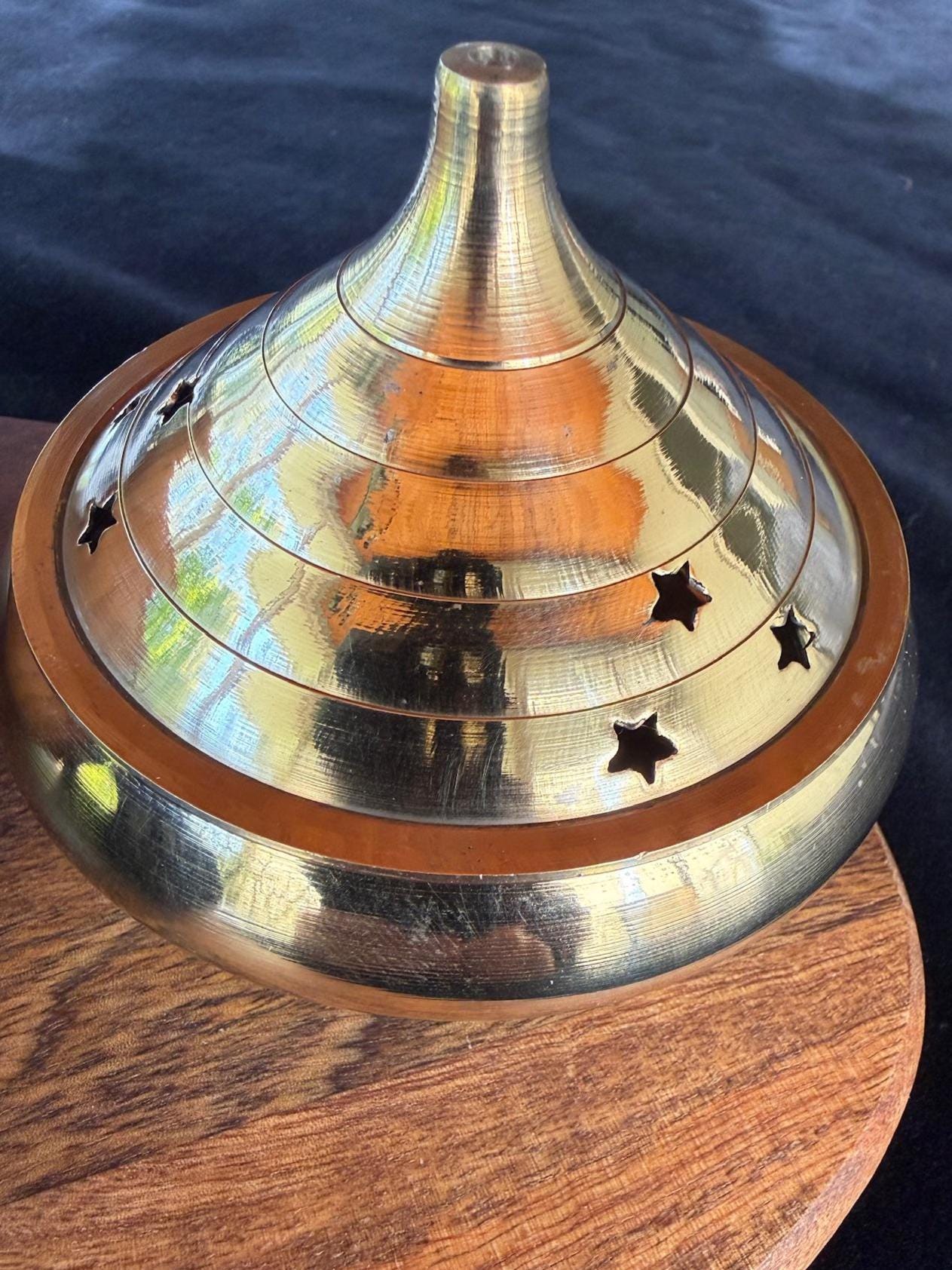 Brass Incense Burner | India | 4 inch diameter - The Incense Stick