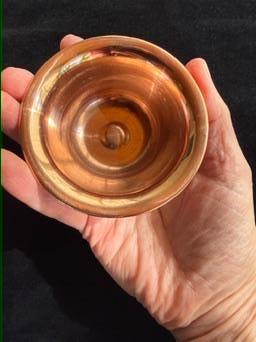 Copper Buddhist Water Offering Bowls | India | 3.25 inches | Set of 7