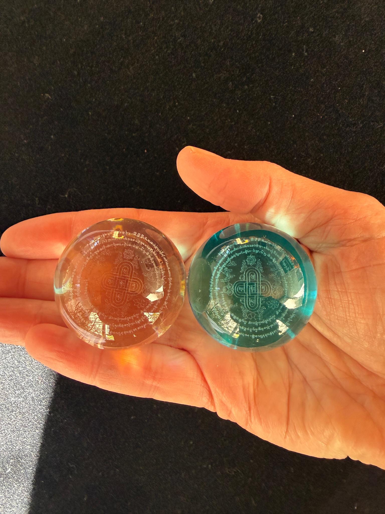 Glass Naga Blessing Spheres | Glass | Approx 1.5 inches diameter | Tibet | Water Blessing