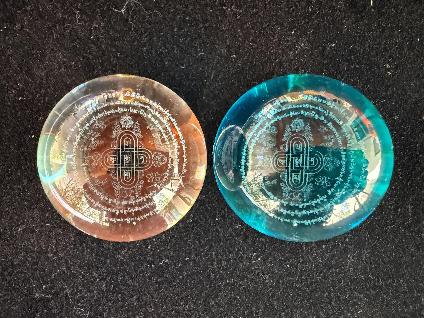 Glass Naga Blessing Spheres | Glass | Approx 1.5 inches diameter | Tibet | Water Blessing