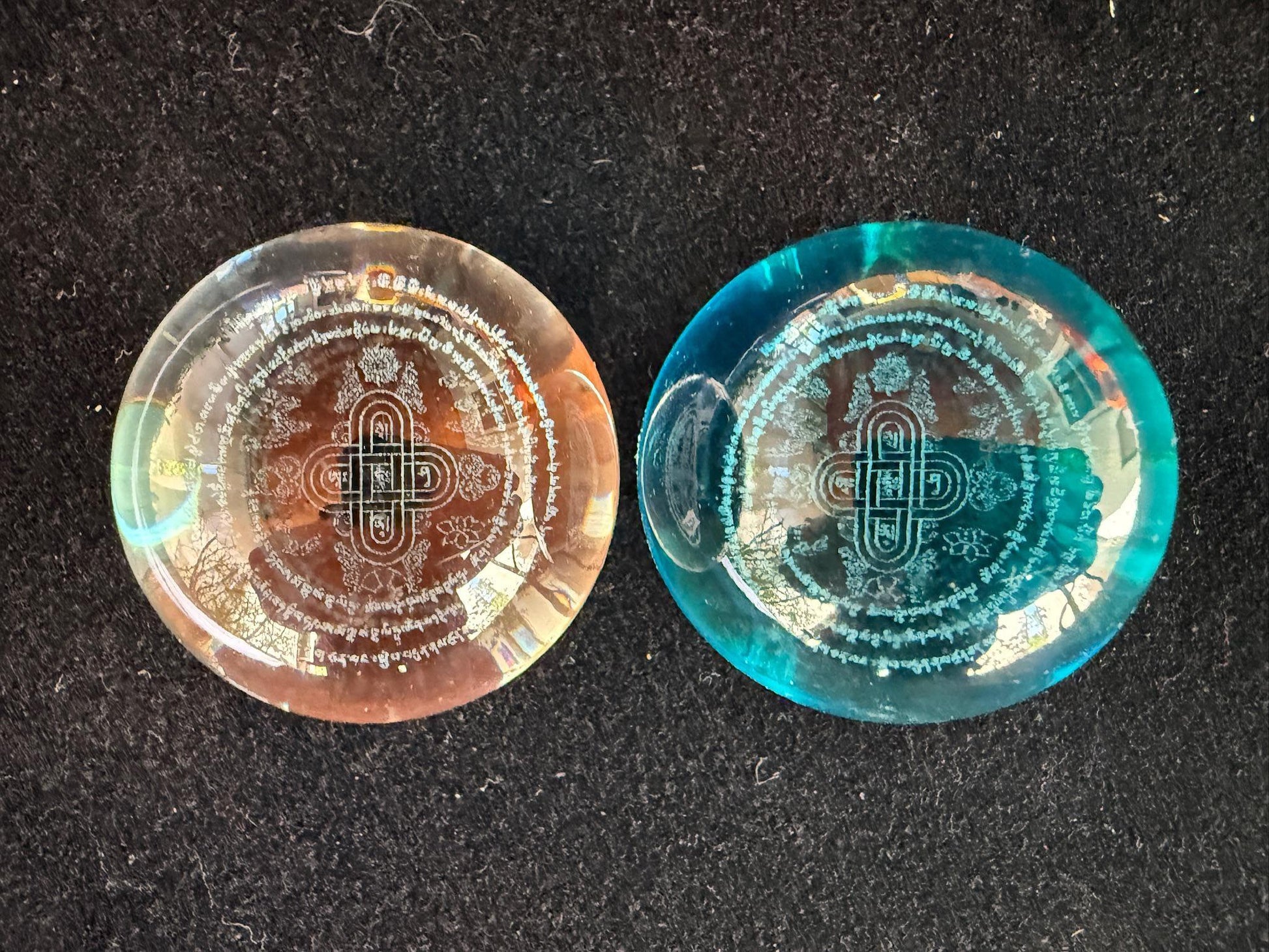 Glass Naga Blessing Spheres | Glass | Approx 1.5 inches diameter | Tibet | Water Blessing