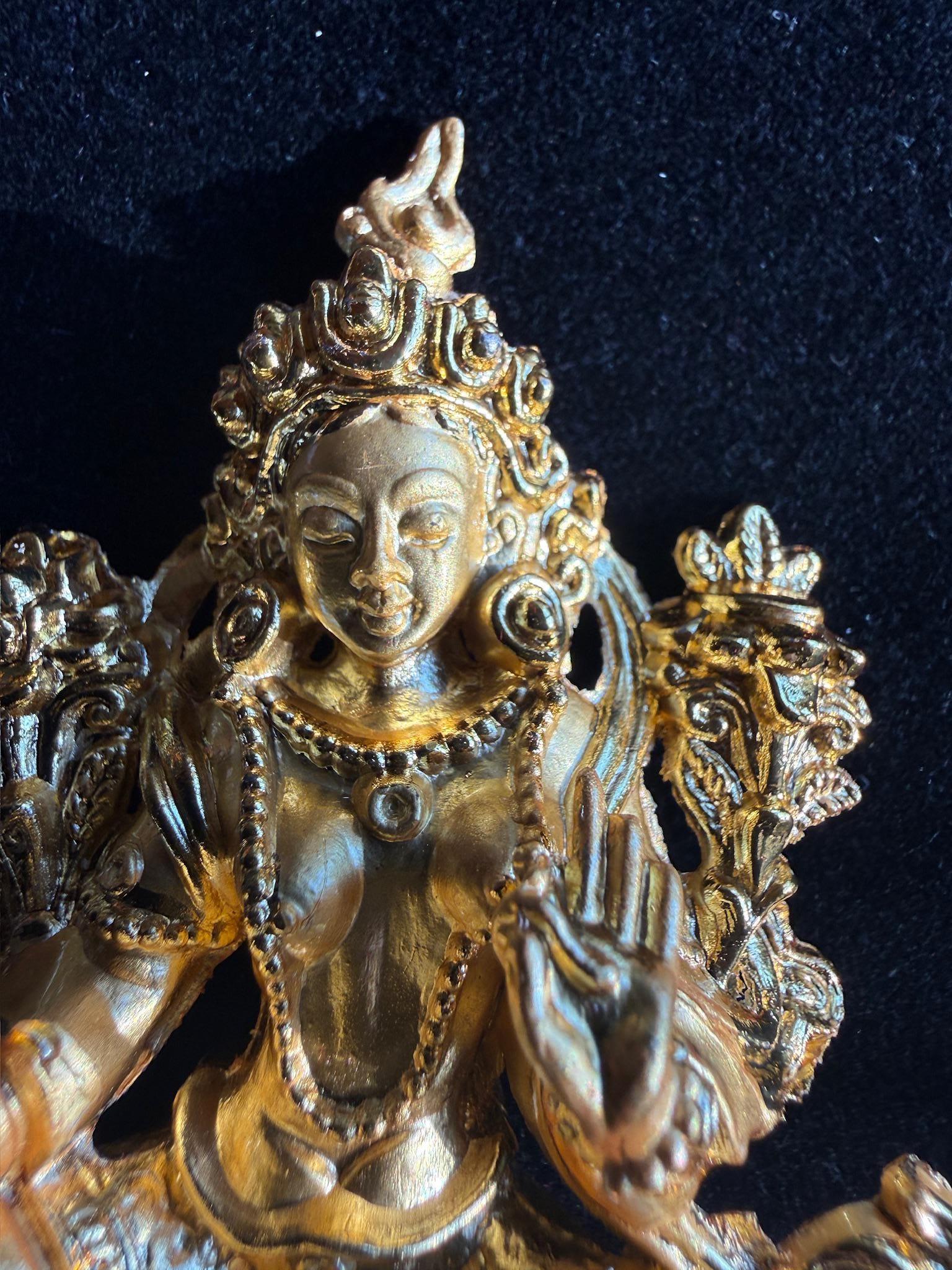 Medium Green Tara Statue | 3 inches | Dolma