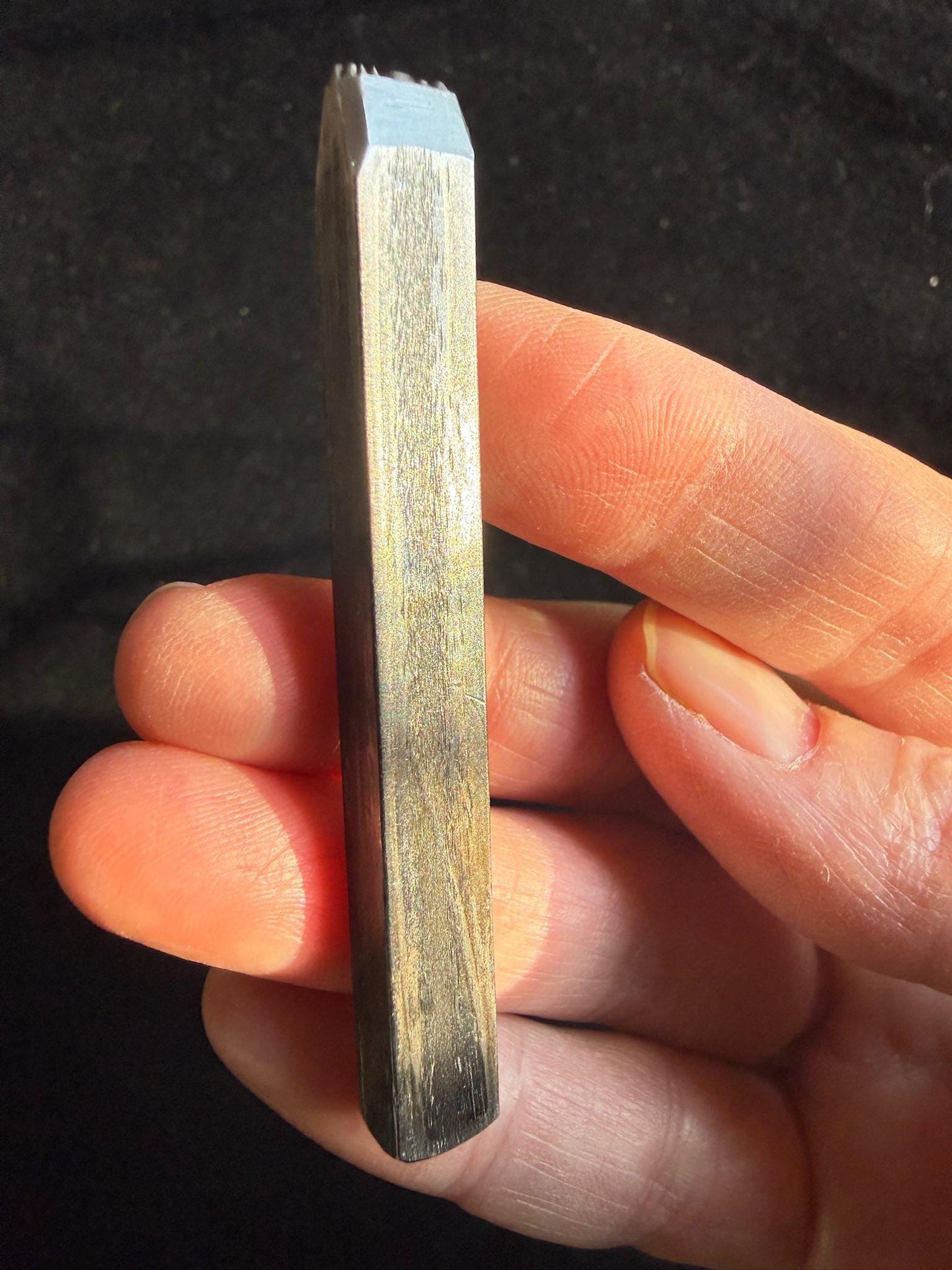 Tam Syllable Tsa Tsa Mold Stamp | Carbon Steel | Tibet | Image 2 mm wide x 6.6 mm high | Tara