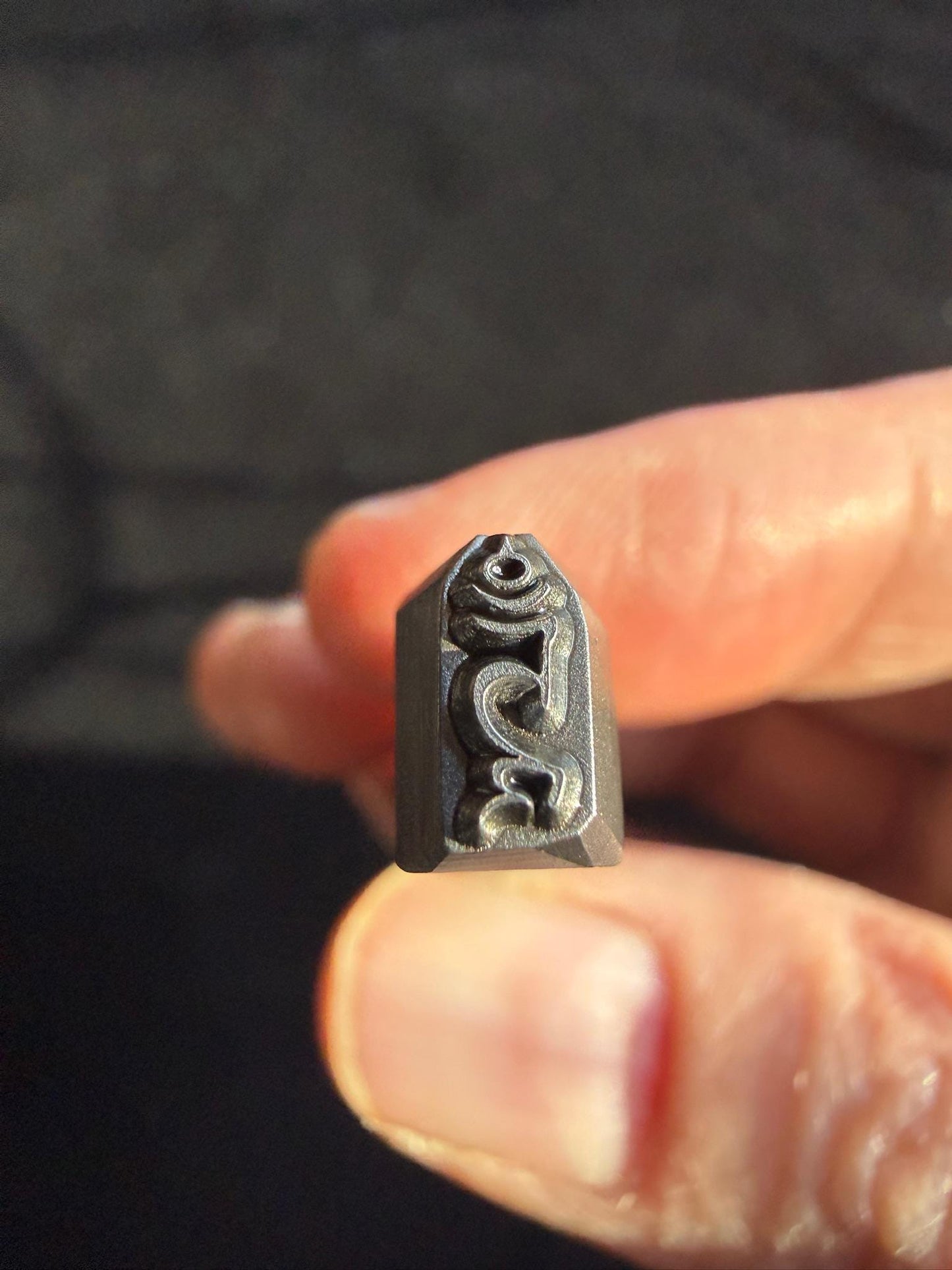 Tam Syllable Tsa Tsa Mold Stamp | Carbon Steel | Tibet | Image 2 mm wide x 6.6 mm high | Tara