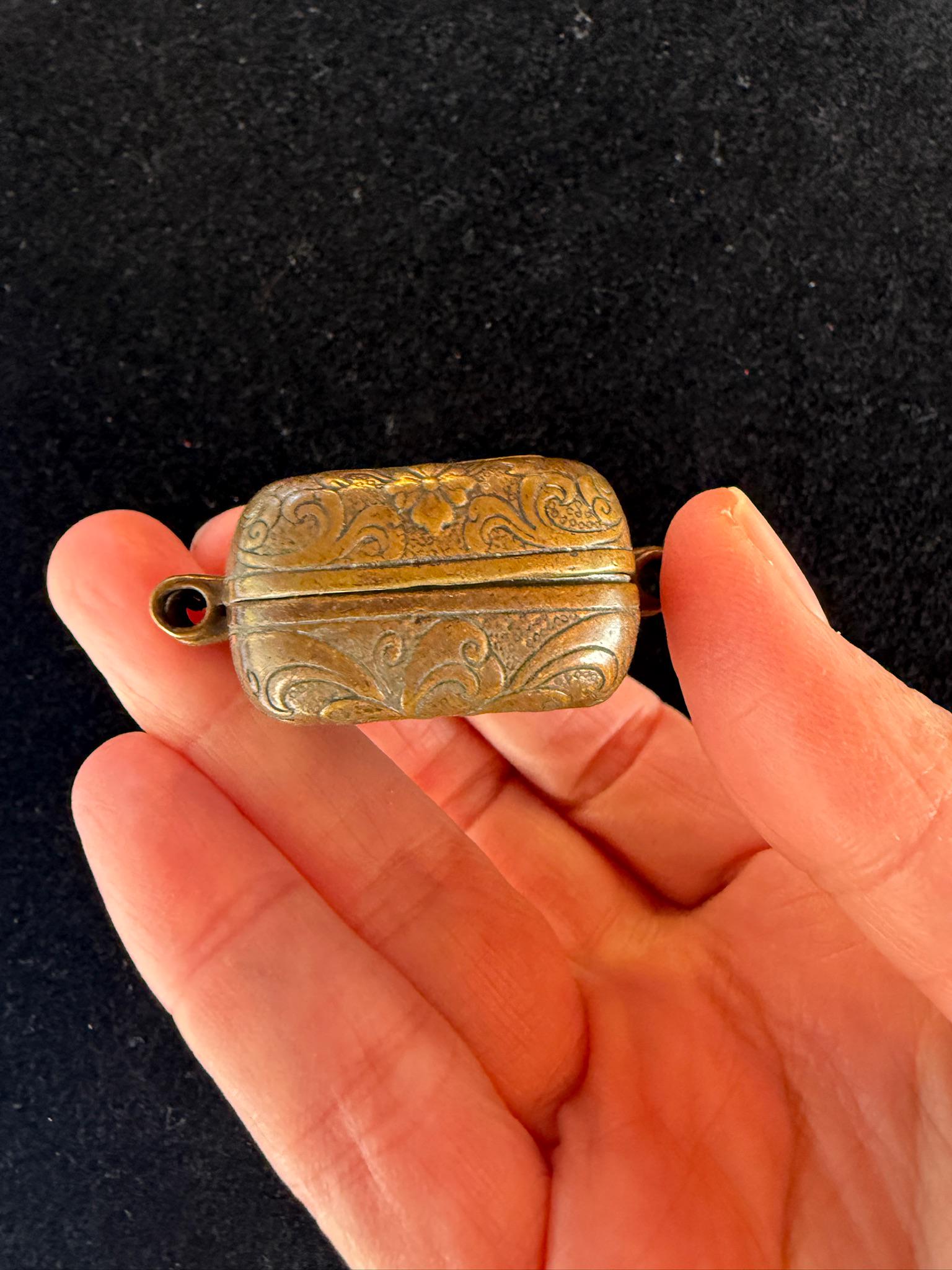 Buddha Gau Amulet Box | Approx 1.5 inches long x 1 inches wide | Tibet | Ghau